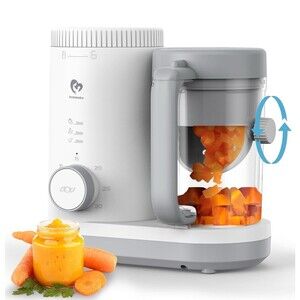 Baby Food Maker Food Processor, Puree Blender Steamer, Reversible Steam Basket